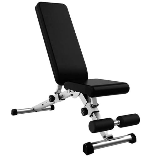 EliteBloom Adjustable Weight Bench Workout Bench Weight Bench Foldable Multifunctional Adjustable Home Fitness Equipment, Flying Bird/Bench Press Chair/Sit-Ups/Abs Muscle Board