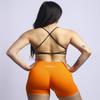 AUROLA Power Scrunch Butt Workout Shorts for Women Seamless Gym Shorts High Waist Tummy Control Yoga Biker Shorts,Persimmon Orange,XL view 2
