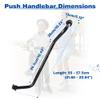 MEGHNA Kids Bike Training Push Handle Detachable Kids Bike Learning Aluminium Alloy Handle Push Bar Comfortable Anti Slip Handle Safety Balance Bar for Children Bikes (Black - Style 2) view 3