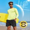 NORTHYARD Men's Sun Protection Shirts UPF 50+ Long Sleeve Swim Rash Guard Shirt Running Workout Athletic Hiking UV Fishing LEMONYELLOW 3XL view 3