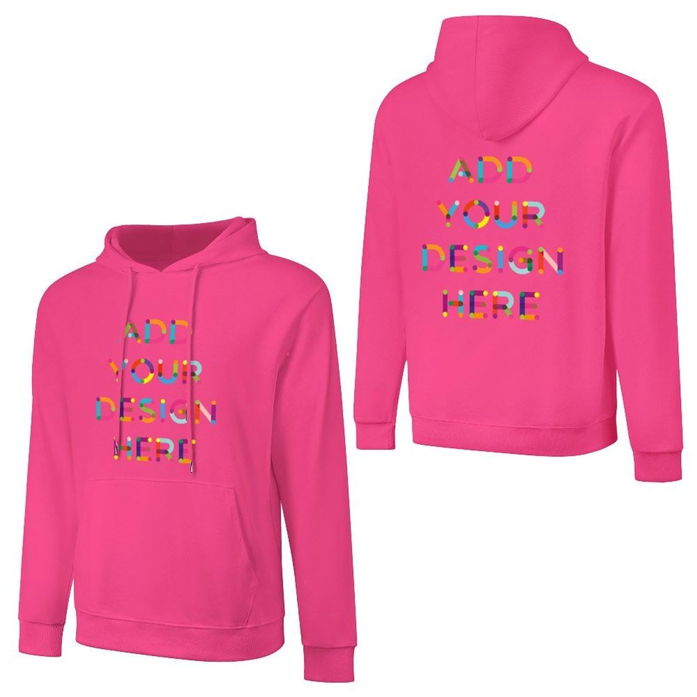 Custom Adult Male Man Boys Pure Cotton Hooded Sweater Add Your Own Image and Text Design Personalized Birthday Gifts for Boyfriend Husband
