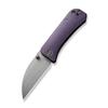 WeKnife Banter Wharncliffe Pocket Knife for EDC, Ben Petersen Folding Knife with 2.85" CPM S35VN Steel Blade Canvas Micarta Handle, Titanium Thumb Stud Opener WE19068J-2 (Purple) view 1