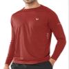 NORTHYARD Men's Sun Protection Shirts UPF 50+ Long Sleeve Swim Rash Guard Shirt Running Workout Athletic Hiking UV Fishing REDOCHRE L view 1