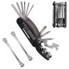 CXAPRDSH Black Bicycle Repair Tool Kit, 16 in 1 Bike Multitool with 2Pcs Bicycle Tire Iron Spoons, Portable Bicycle Essentials Easy Road Riding Travel Emergency Maintenance Repair and Carry view 1