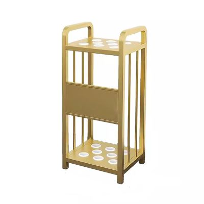 Metal Pool Stick Holder Floor Stand,Billiards Pool Cue Rack Holds 8/12/20 Cues,No Installation Required Pool Queue Holder(Gold,30x25x65cm)