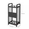 Metal Pool Stick Holder Floor Stand,Billiards Pool Cue Rack Holds 8/12/20 Cues,No Installation Required Pool Queue Holder(Gold,30x25x65cm) view 2