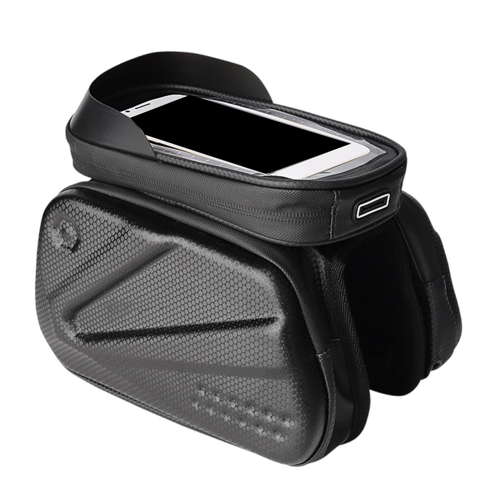Ouxuefen Bike Front Bags,Large Capacity Waterproof Bicycles Front Top Tube Pouches Panniers Phone Mount Holder Handlebars Bag with Touch Screens2#