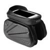 Ouxuefen Bike Front Bags,Large Capacity Waterproof Bicycles Front Top Tube Pouches Panniers Phone Mount Holder Handlebars Bag with Touch Screens2# view 1