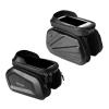 Ouxuefen Bike Front Bags,Large Capacity Waterproof Bicycles Front Top Tube Pouches Panniers Phone Mount Holder Handlebars Bag with Touch Screens2# view 3