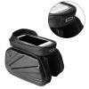 Ouxuefen Bike Front Bags,Large Capacity Waterproof Bicycles Front Top Tube Pouches Panniers Phone Mount Holder Handlebars Bag with Touch Screens2# view 4