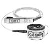 FIBER SPACE Surf Leash for Surfboards (White, 9ft-7mm) view 1