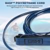 FIBER SPACE Surf Leash for Surfboards (White, 9ft-7mm) view 3
