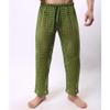 JEKE-DG Men's See Through Mesh Pant Fishnet Openwork Lingerie Pants Drawstring Sexy Long Pants Pajamas Bottoms (Green,Large) view 3