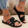 NineFit Basics 2024 Women's Hollow Mesh Slide Sandals - Comfortable Orthopedic Arch Support Mesh Sandals Flip Flop Beach Sandals, 7 Wide, Black view 3
