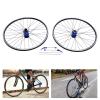 Mountain Bike Wheels, Aluminum Alloy Bike Wheels, MTB Road Bike Wheel Set, Front Rear Wheels Quick Release with Double Discs Brake Fit 7-12 Speed Cassette Bicycle Wheels (Blue, 27.5 inch) view 3