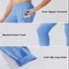 Willit Girls Horse Riding Pants Tights Kids Equestrian Breeches Knee-Patch Youth Schooling Tights Zipper Pockets Sky Blue XL view 3