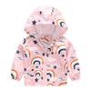 Toddler Girls Rain Jackets Hoodie Raincoats Windbreakers 3T Rain Jacket Boys Rain Jacket (Pink I, 3-4 Years) view 1