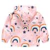 Toddler Girls Rain Jackets Hoodie Raincoats Windbreakers 3T Rain Jacket Boys Rain Jacket (Pink I, 3-4 Years) view 2