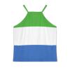Adugen Origei Yoga Women's Performance Stretchy Sierra Leone Flag Sports Workout Running Top Vest 4XL view 1