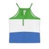 Adugen Origei Yoga Women's Performance Stretchy Sierra Leone Flag Sports Workout Running Top Vest 4XL view 2