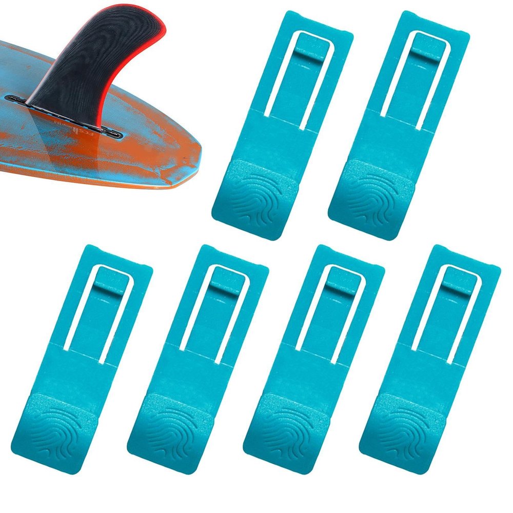 Surfboard Fin Buckle,Board Fin Clip - Replacement Surfboard Fin Base Pin, 6 Surfing Watershed Clip Detachable Paddle Board Clip Surfboard Accessories, Esse ntial Surfing Gear Fin Bracket