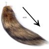 NWSTESLE Furry Therian Mask and Tail for Kids,Animal Fox Mask Wolf Tail Paws Set,Over 1 Years Old Brown view 3
