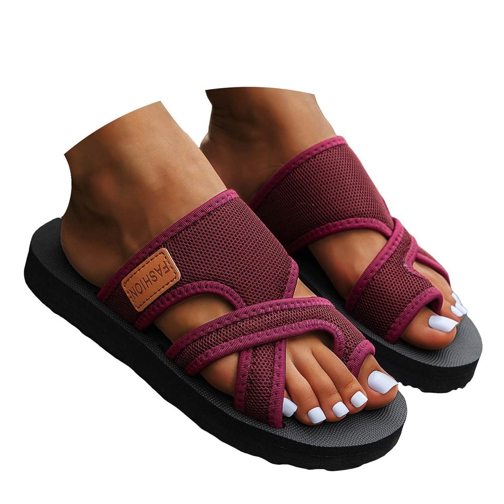 2024 Women's Hollow Mesh Slide Sandals - Comfortable Orthopedic Arch Support Mesh Sandals for Women