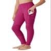 Willit Girls Horse Riding Pants Tights Kids Equestrian Breeches Knee-Patch Youth Schooling Tights Zipper Pockets Rose Red M view 1