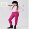 Willit Girls Horse Riding Pants Tights Kids Equestrian Breeches Knee-Patch Youth Schooling Tights Zipper Pockets Rose Red M view 3