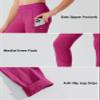 Willit Girls Horse Riding Pants Tights Kids Equestrian Breeches Knee-Patch Youth Schooling Tights Zipper Pockets Rose Red M view 4