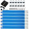 16Ft Trampoline Net and Pole Replacement, Universal Enclosure Poles with Clamp, Screws and Bolts, Tube Caps, Fit 6 Straight 16 Feet Round Trampoline Frame view 1
