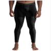 Moily Men Ice Silk Underwear Low Rise Slim Legging Tight Pant Bulge Pouch Seamless Stretchy Long Trousers Black Large view 2