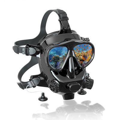 TUDIVING-Full Face Diving Mask with Camera Mount, 180 View PanoramicFull Face Snorkel Mask for Adults Compatiable 1L/2L Scuba Diving Tank