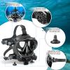 TUDIVING-Full Face Diving Mask with Camera Mount, 180 View PanoramicFull Face Snorkel Mask for Adults Compatiable 1L/2L Scuba Diving Tank view 2