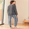 Ekouaer Womens Pajamas Set Long Sleeve Christmas PJ Sets Soft Lounge Set for Women Sleepwear Joggers with Pockets view 3