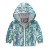 Kids Boys Girls Fleece Lined Windbreaker Jacket Fashion Prints Hoodie for Fall Winter Rain Jacket Boys (Green, 4-5 Years) view 1