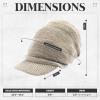  100% Cotton Women's Knit Hat with Brim Aria Knit Cap Newsboy Knit Cap Cold Protection Medical Hat Large Size (US, Alpha, One Size, Charcoal) view 3