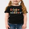 Big Sister Shirt for Girls: Girls Big Sister Shirt Promoted to Big Sister Tshirt Big Sis Announcement Outfit Top 2t 3t 4t Black view 4