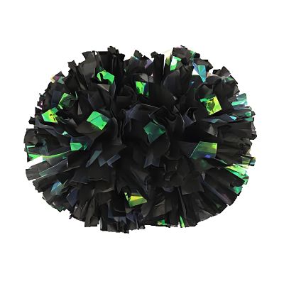 NICOLEKAY 2 Pack Cheerleading Pom Poms with Baton Handle Rainbow Colorful Cheer Pom Poms for Sports Team Spirit Cheering Kids AdultsBlack