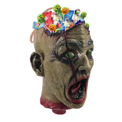 Halloween Face Candy Bucket Scary Evil Hanging Bloody Vampire Spooky Spirit Skull Heads Shaped Candy Tote Trick or Treat Bags Home Offices Decor for Halloween Party
