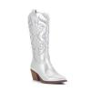 Ladmiple Cowgirl Boots Women Square Toe Tight Brown Womens Embroidered Pull On Cowboy Cowgirl Boots Block Chunky Heel Western Mid Calf Boots Riding Wedding Boots view 1