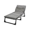 Folding Camping Cot Bed for Adults Adjustable in 4 Levels, Foldable Bed with Mattress Cots for Sleeping No Assembly for Office Hospital Living Room(White)