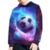 JEOCODY Galaxy Soccer Boys Hoodies Size 8-10 Unisex Kids Hooded Sweatshirt with Pockets for Girls Hoody Pullover Long Sleeve Sweater Jacket with Pocket Gifts view 1