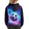 JEOCODY Galaxy Soccer Boys Hoodies Size 8-10 Unisex Kids Hooded Sweatshirt with Pockets for Girls Hoody Pullover Long Sleeve Sweater Jacket with Pocket Gifts view 4
