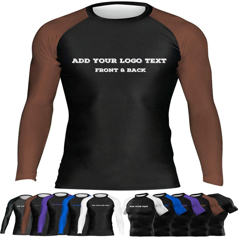 DEHAHA Men's Personalized Athletic Running T Shirts Lightweight Undershirt Base Layers, Long Sleeve Brown Medium