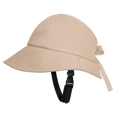 BEAHING Women's Cycling Helmet, Wide Brim UV Protection, Adjustable, Comfortable, Sun Hat Bike Helmet for School Cycling Riding (Khaki)