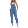 HISEA Loose Fit Denim Overalls for Women, Womens Jean Cotton Bib Overall, Ladies Casual Work Overalls with Pockets for Fall view 1