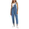 HISEA Loose Fit Denim Overalls for Women, Womens Jean Cotton Bib Overall, Ladies Casual Work Overalls with Pockets for Fall view 2