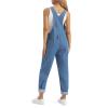 HISEA Loose Fit Denim Overalls for Women, Womens Jean Cotton Bib Overall, Ladies Casual Work Overalls with Pockets for Fall view 3