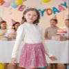 Girls Sequin Skirt Kids Glitter Skirt Pleated Elastic Waist Sparkly Skirts for Party Skater Toddler 5-6 Years Pink view 3